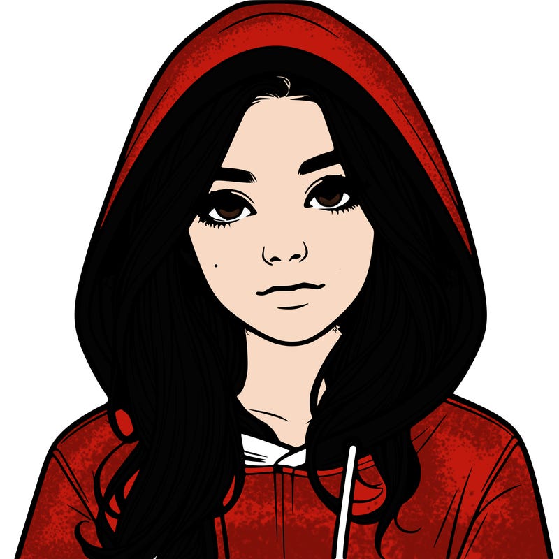realistic girl with a hoodie