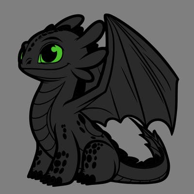 toothless from how to train your dragon