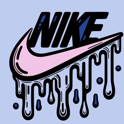 dripping nike logo