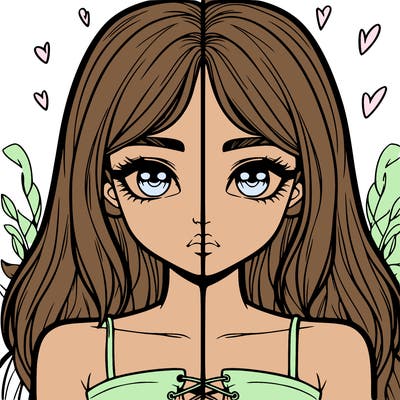 realistic girl split