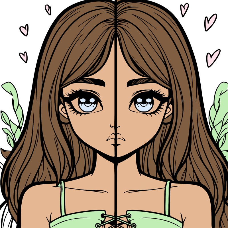 realistic girl split