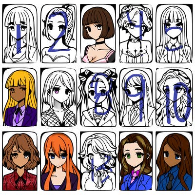 girls that look diffrent anime