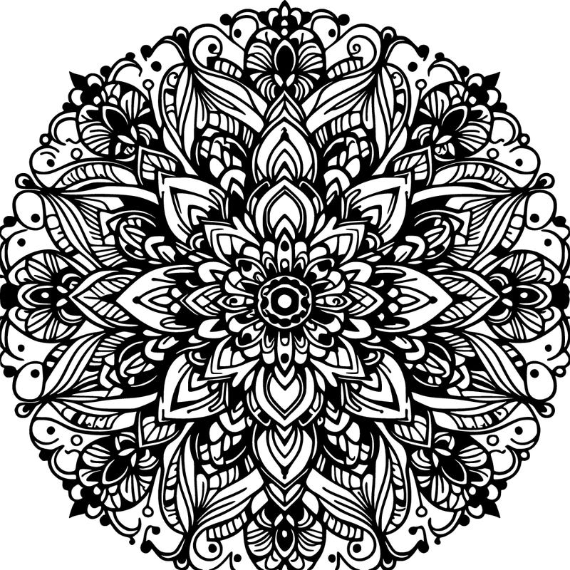 complicated pretty big mandala