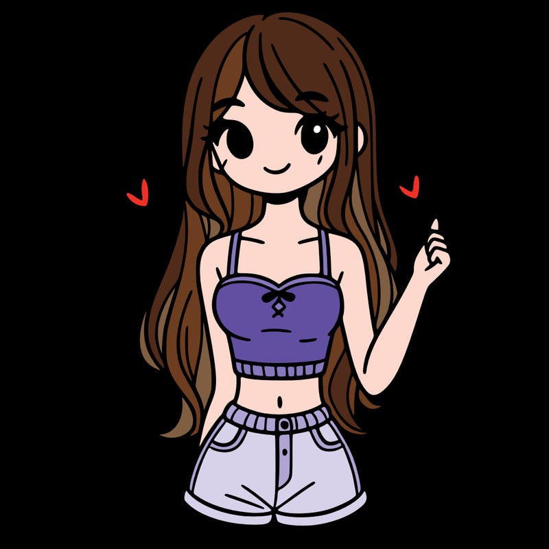 girl with cute crop top