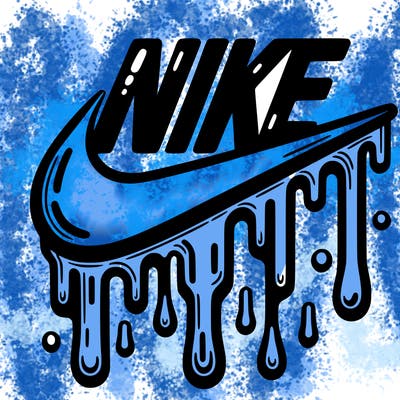 dripping nike logo