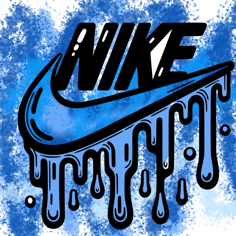 dripping nike logo