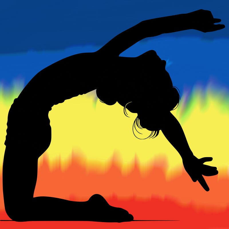 realistic girl doing gymnastics