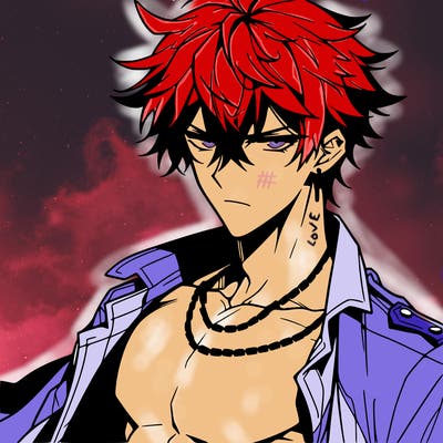 hot badass anime boy