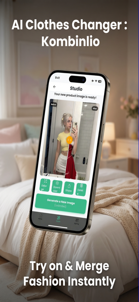 AI clothes changer app showing virtual try on fashion comparison