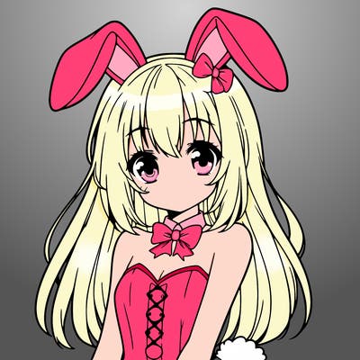 anime girl in bunny costume