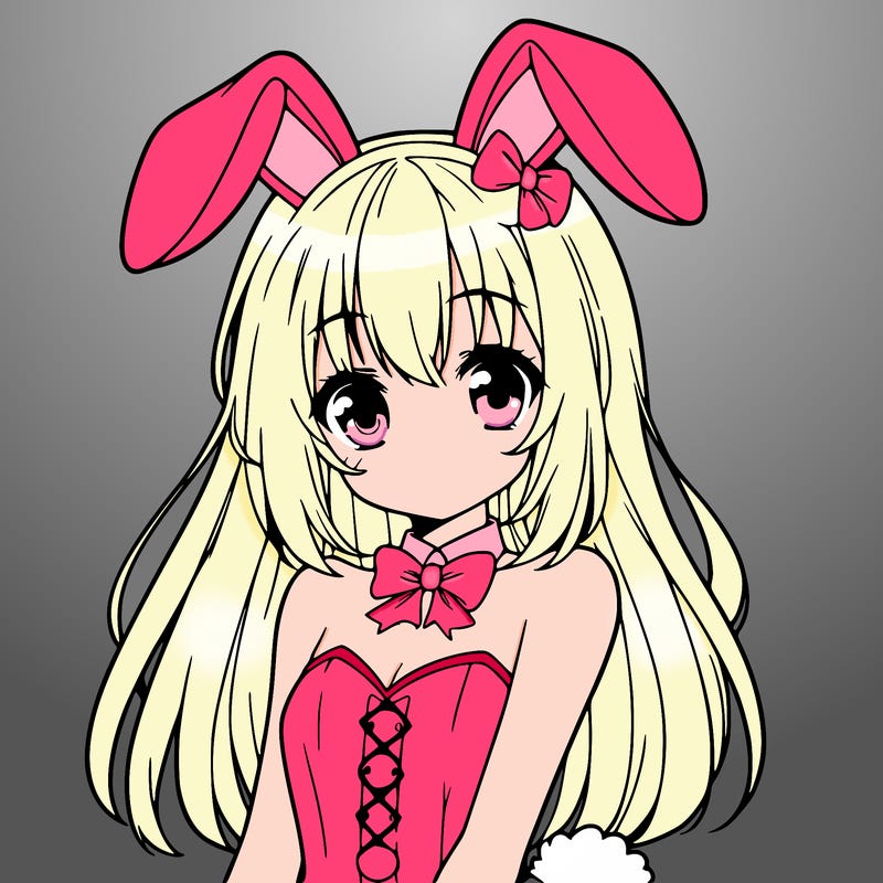 anime girl in bunny costume