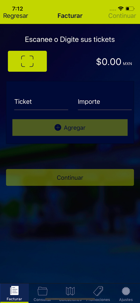 Facturación electrónica La GAS - Interfaz de la aplicación La GAS para escanear o ingresar manualmente los detalles del ticket de combustible para la facturación electrónica.