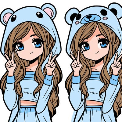 teen girl in animal costume