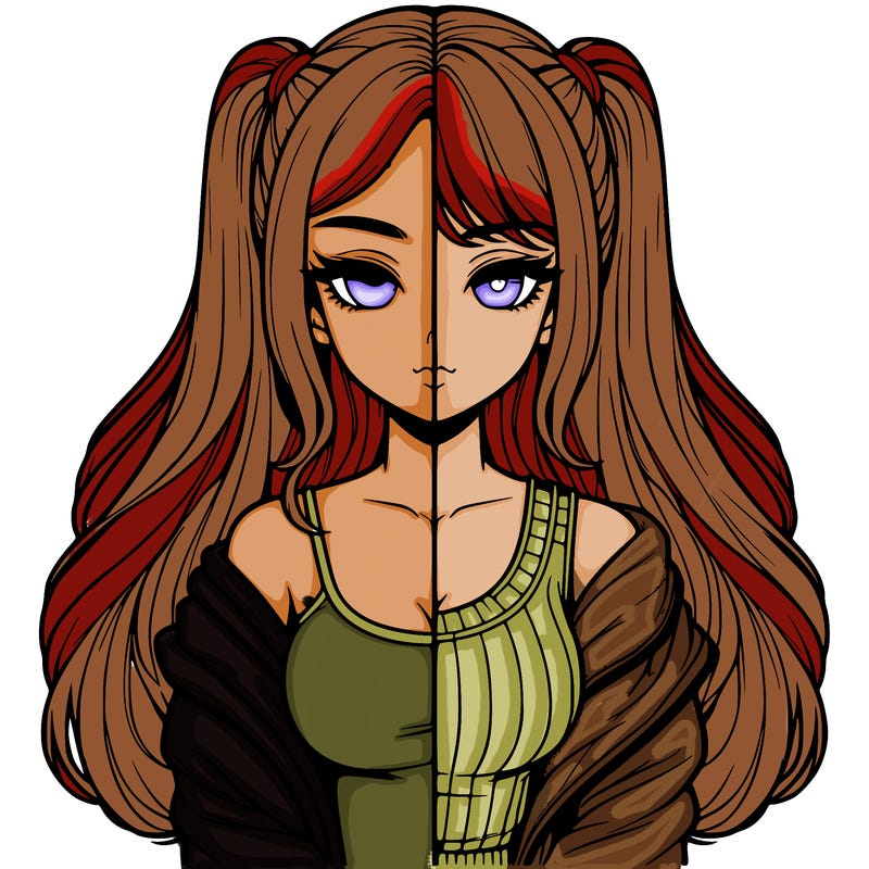 realistic girl split