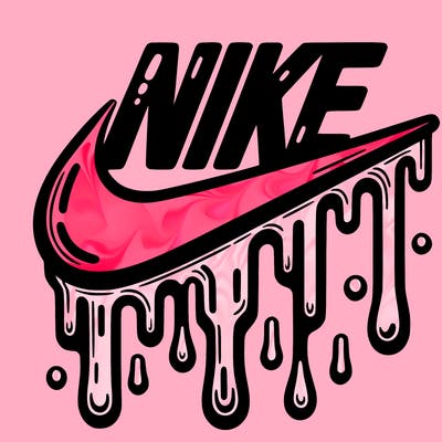 dripping nike logo
