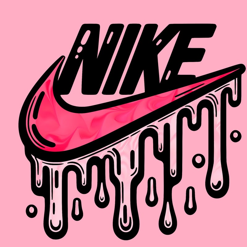 dripping nike logo