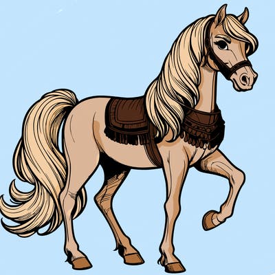 a beautiful realistic arabian horse