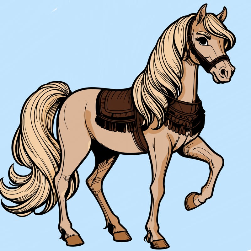 a beautiful realistic arabian horse