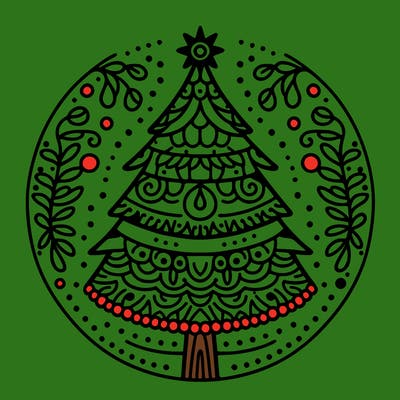 mandala sapin de noel
