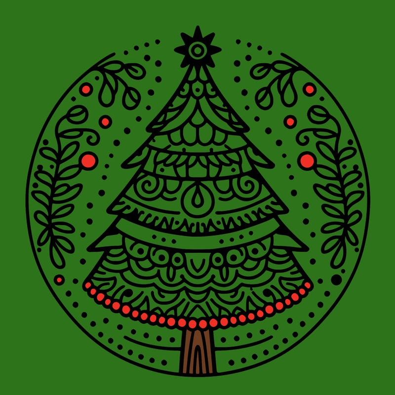 mandala sapin de noel