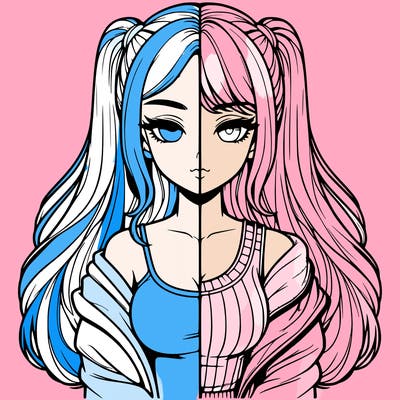 realistic girl split