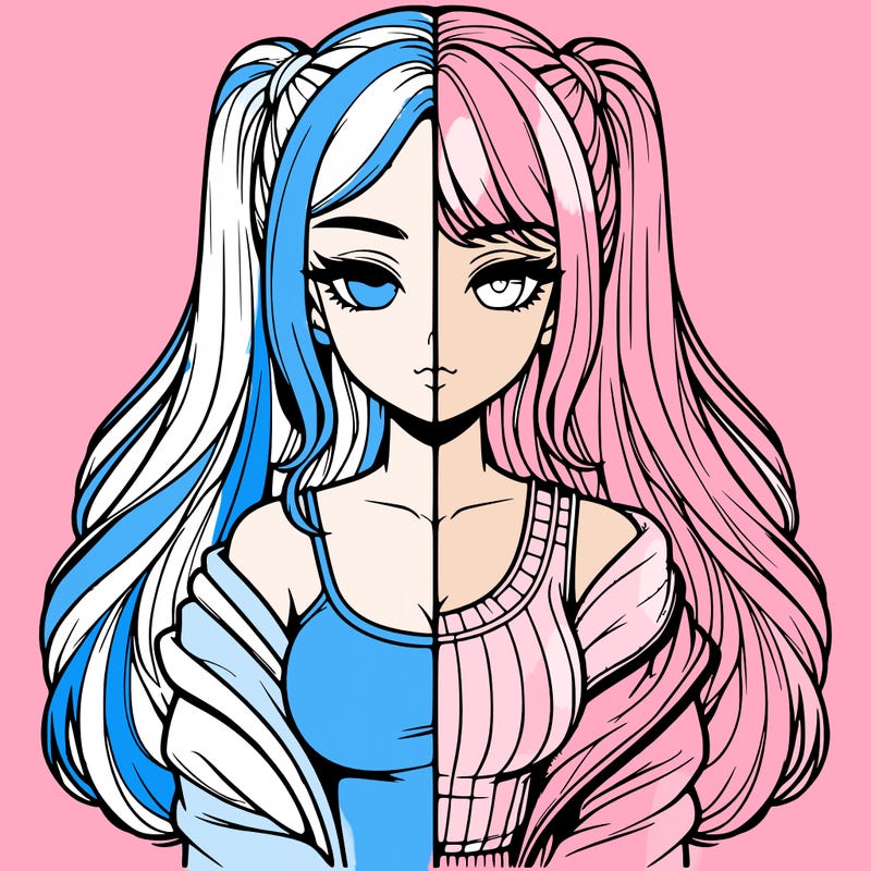 realistic girl split