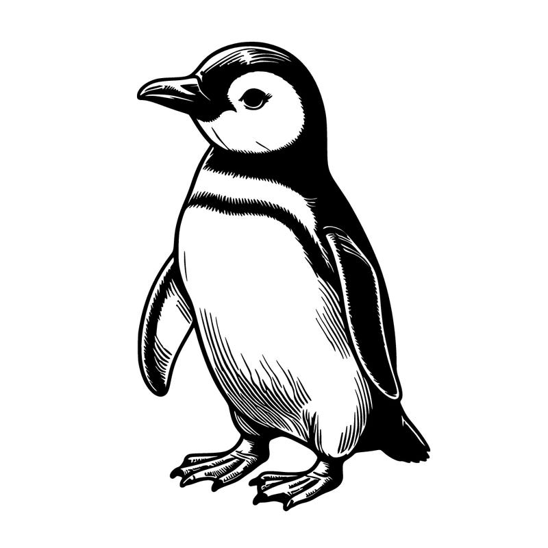realistic penguin