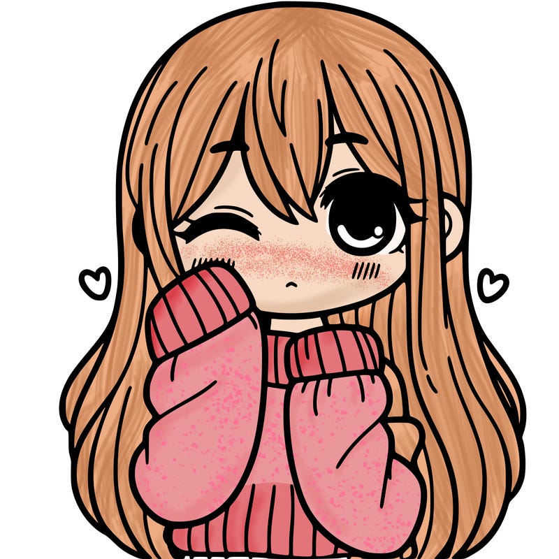 a girl with long hair and arm warmers, she only has one eye