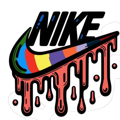 dripping nike logo