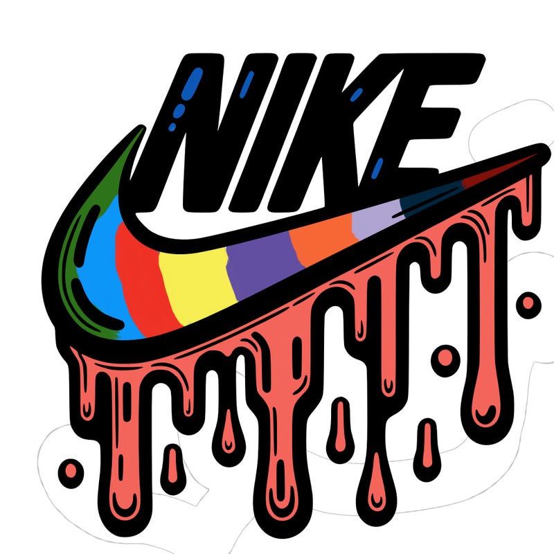 dripping nike logo