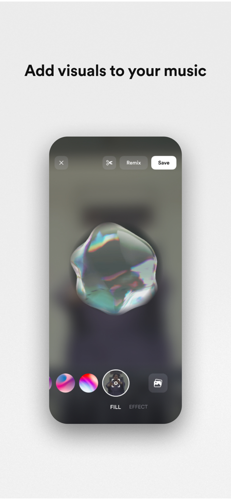 Lowkey Mashups - Interface of the Lowkey Mashups app for adding artistic visuals and effects to music remixes