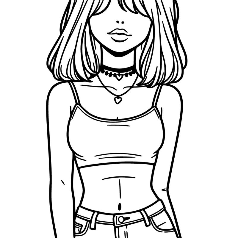 girl in crop top