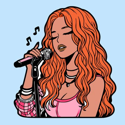 realistic female singer