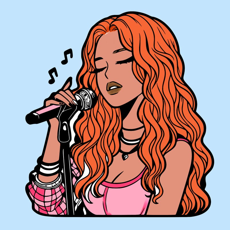 realistic female singer