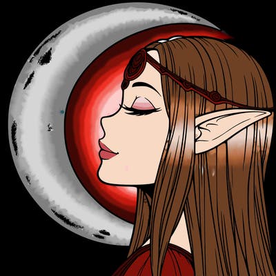 a realistic moon elf