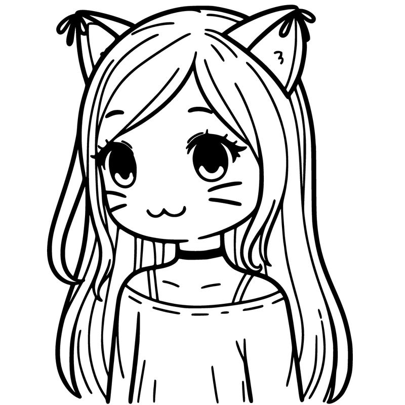 girl with cat ears