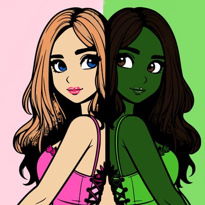 a realistic girl split