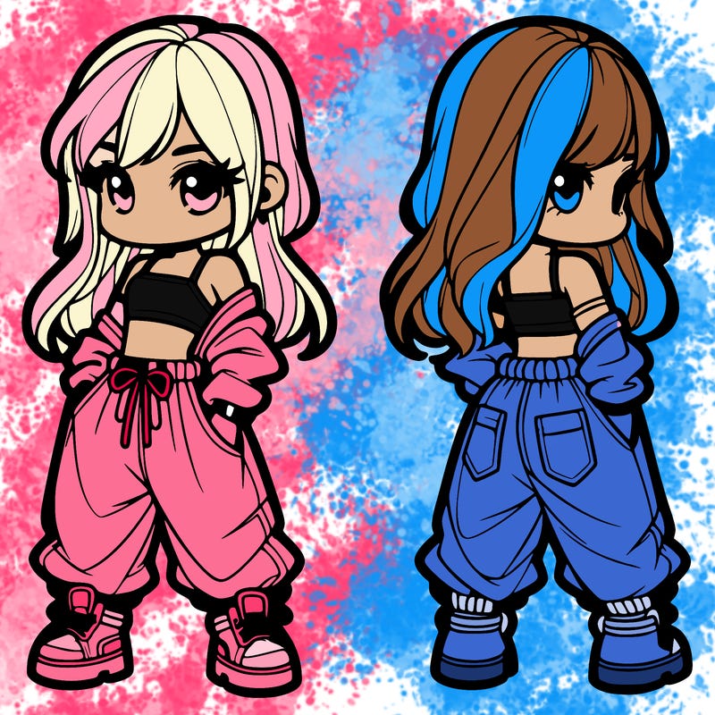 girl in crop top and baggy pants