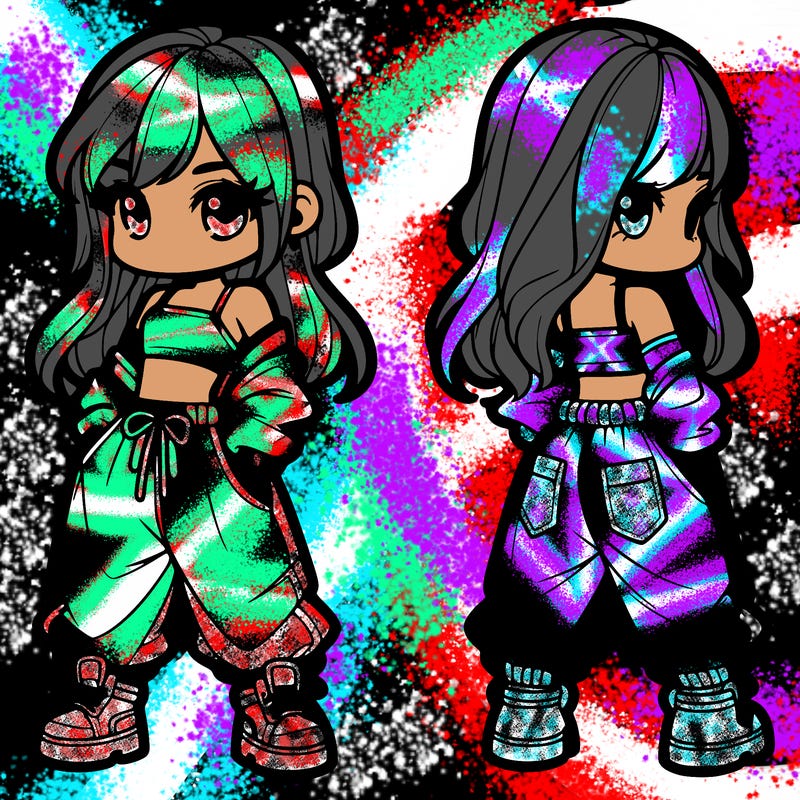 girl in crop top and baggy pants