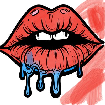 lips that look realistic and drip