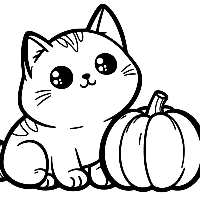 a cat that looks like a pumpkin