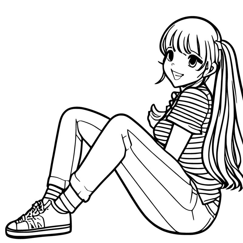 beautiful anime cute aesthetic preppy girl