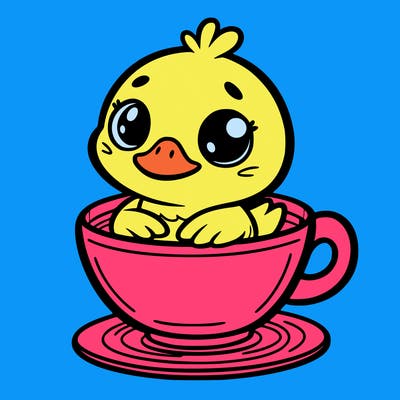 duck in a cup