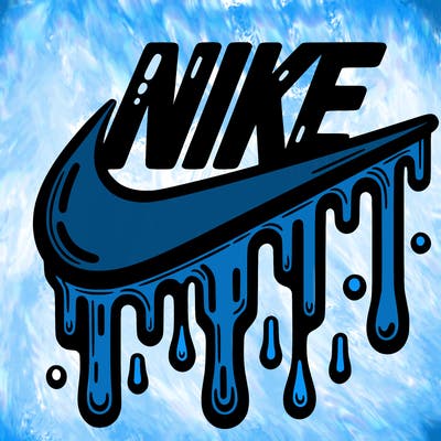 dripping nike logo