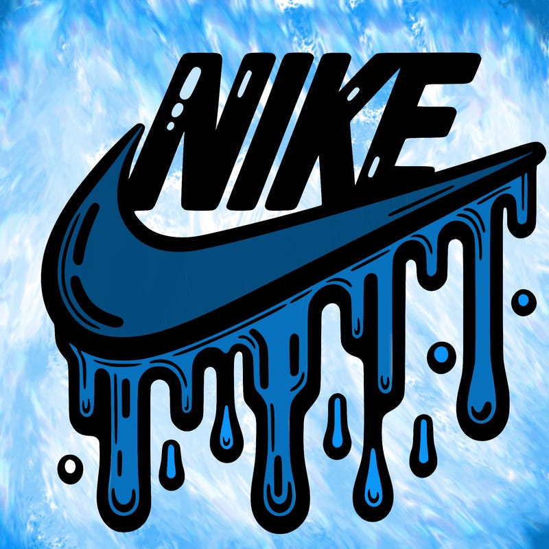 dripping nike logo