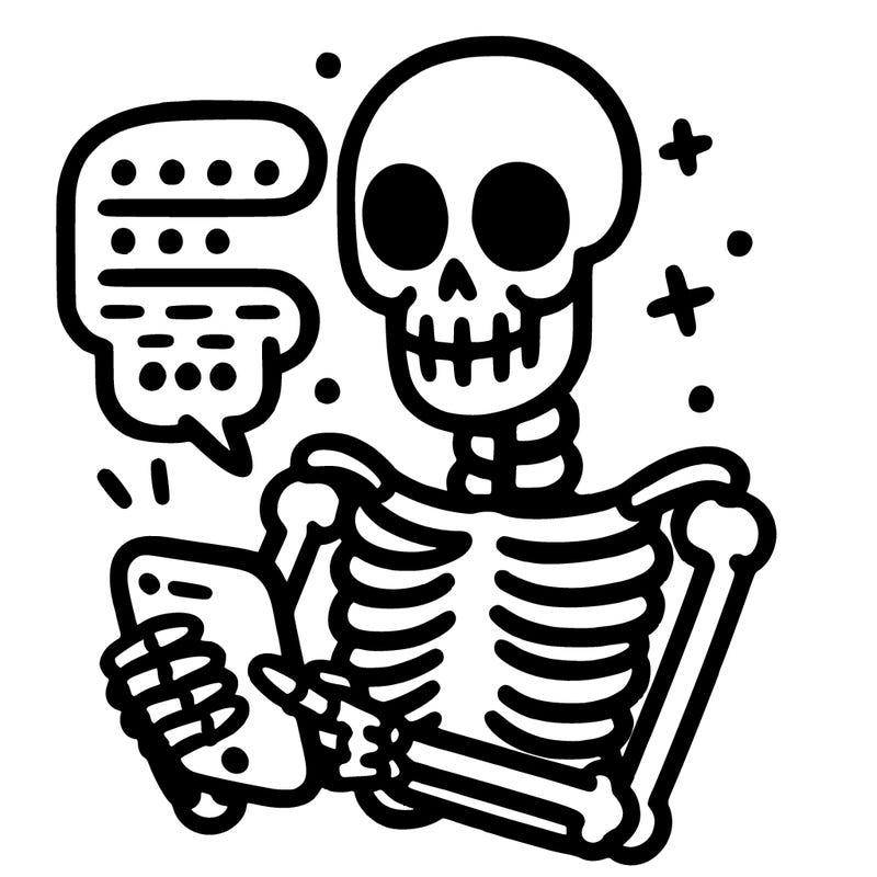 texting as skeleton