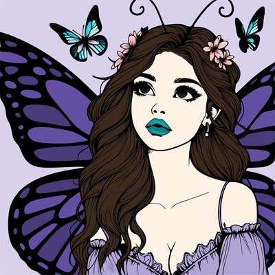 butterfly fairy realistic girl