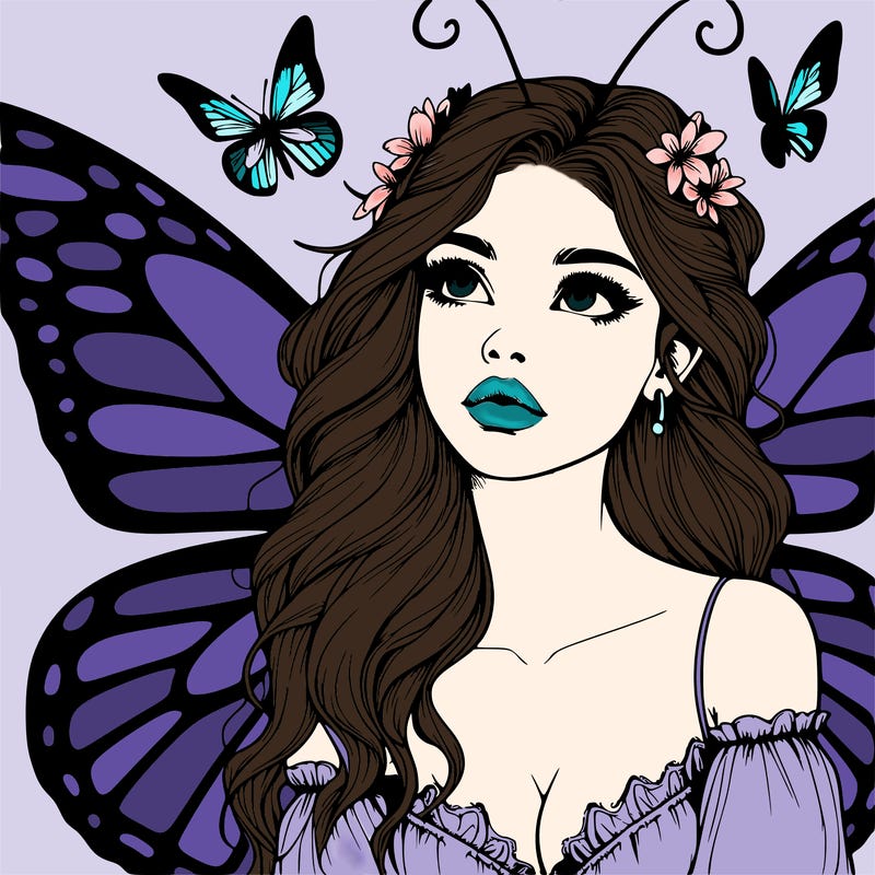 butterfly fairy realistic girl