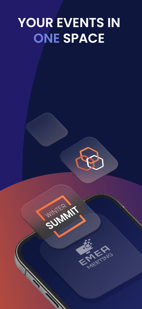 Interface de l'application Eventspace by SpotMe affichant la gestion professionnelle d'événements sur un smartphone.
