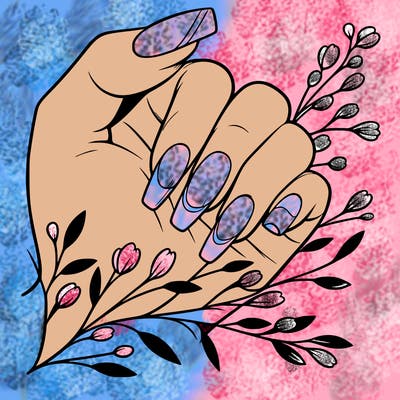 nails with french tip